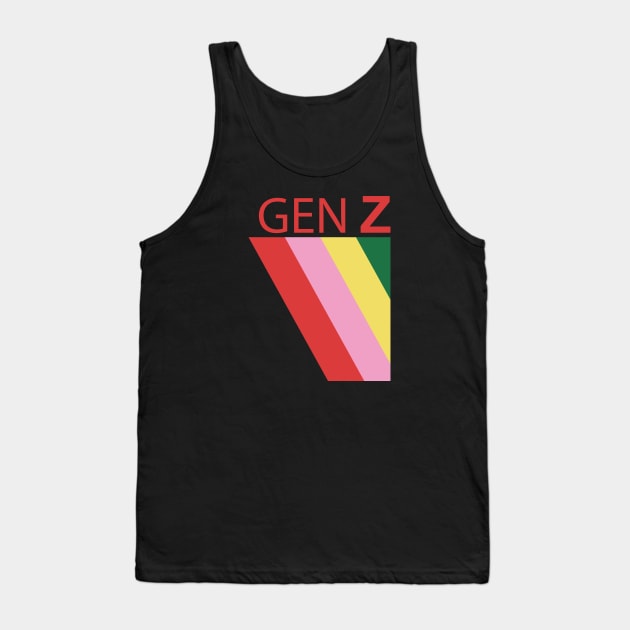 gen z generation z and proud Tank Top by sugarcloudlb-studio